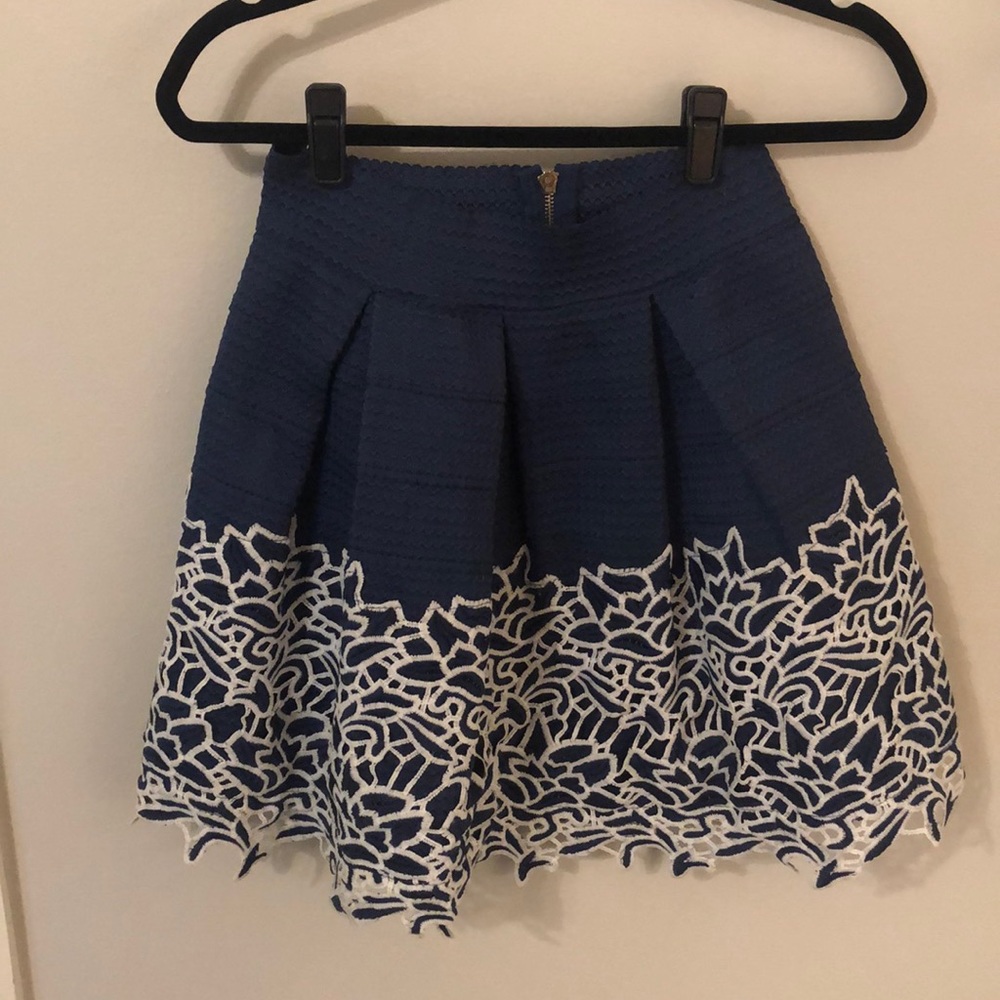 Navy A Line skater skirt